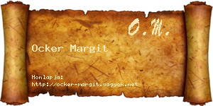 Ocker Margit névjegykártya